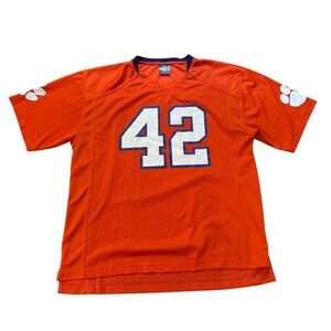 Knights Apparel Clemson Tigers Jersey Mens Orange Football #42 SIZE Large